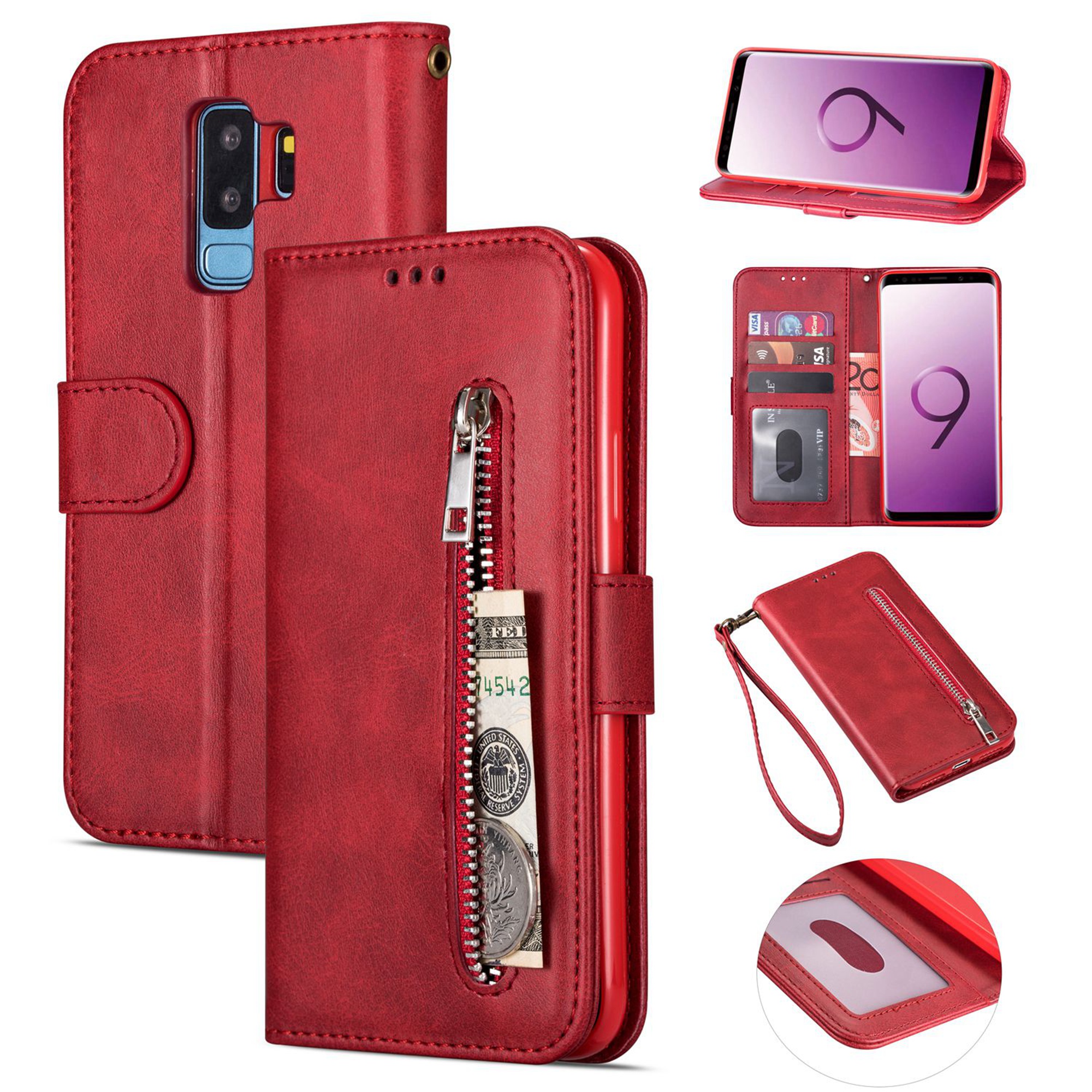 Leather Cover Compatible with Samsung Galaxy S9 Plus Panda Wallet Case for Samsung Galaxy S9 Plus Leather Cover Compatible with Samsung Galaxy S9 Plus Panda Wallet Case for Samsung Galaxy S9 Plus